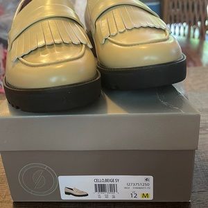 FrancoSarto Cream Leather Loafers